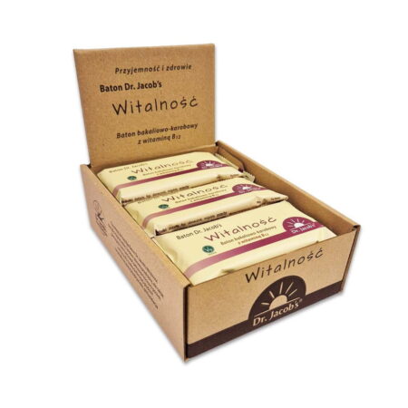 Baton bakaliowy z karobem Dr. Jacob's Witalność 12 szt.